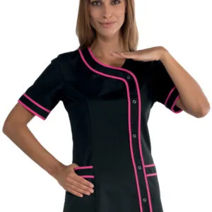 Casacca Brasilia mezza manica - Isacco (nero + fuxia)