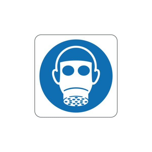 Cartello (è obbligatorio indossare il respiratore - wear respiratory protection)