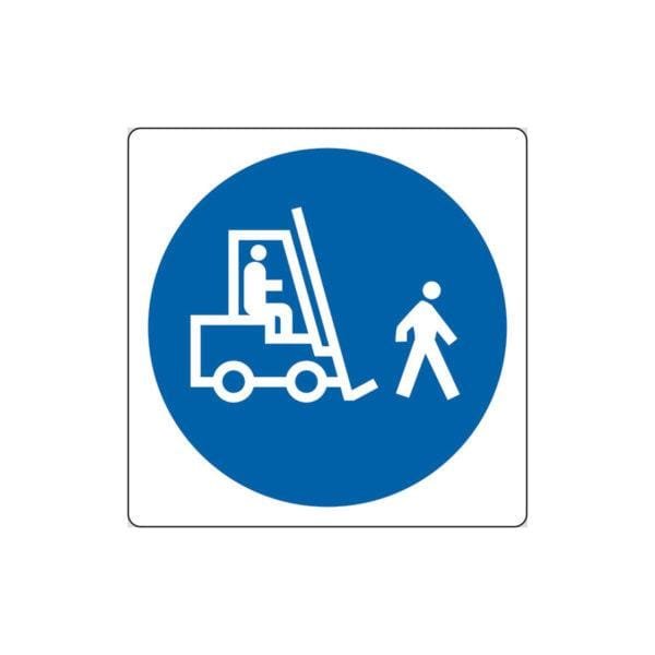 Cartello in alluminio (carrelli a passo d'uomo)