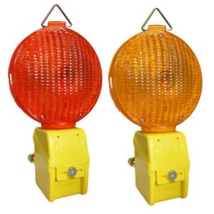 LAMPADA LAMPEGGIANTE STRADALE DA CANTIERE CREPUSCOLARE A BATTERIA