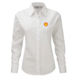 Camicia Oxford donna manica lunga bianca