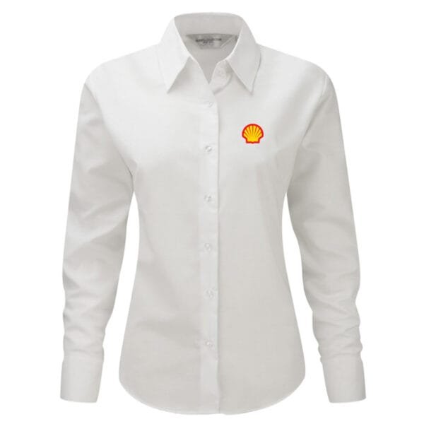 Camicia Oxford donna manica lunga bianca