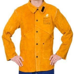 Giacchetta Golden Brown™ pelle crosta bovino, con schienale cotone ignifugo