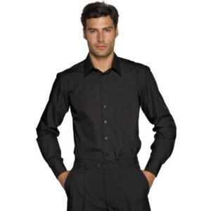 CAMICIA UOMO CARTAGENA SLIM STRETCH NERO 97% COTTON 3% SPANDEX