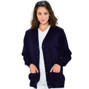 CARDIGAN UNISEX BLU 50% WOOL (LANA) 50% ACRYLIC
