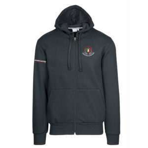 Felpa invernale con cappuccio zip lunga - uomo