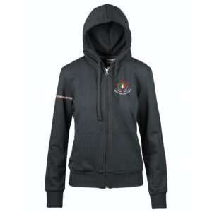 Felpa invernale con cappuccio zip lunga - donna